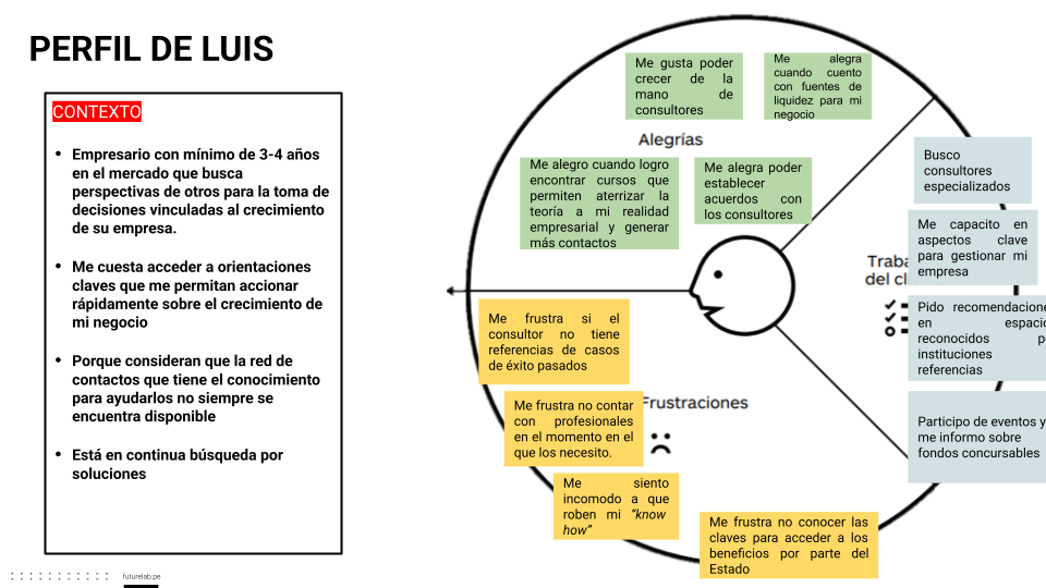Perfil de Luis — taller de co-creación